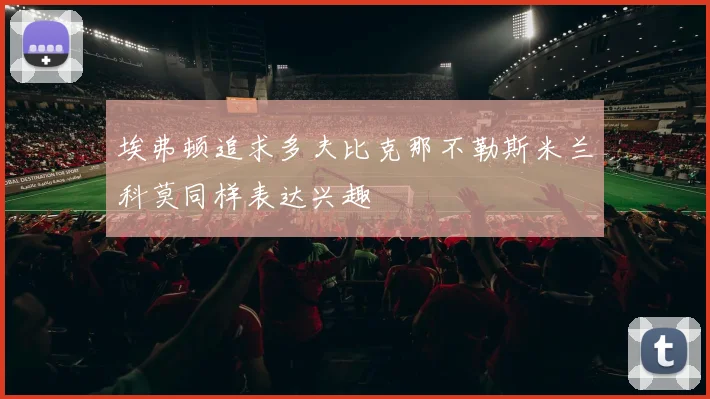 埃弗顿追求多夫比克那不勒斯米兰科莫同样表达兴趣
